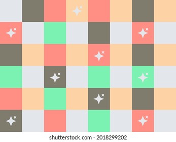 Minimalistic geometric seamless pattern with simple shapes. Abstract Scandinavian style template for web banner, business presentation, branding pack, print, wallpaper, poster. Vector illustration.