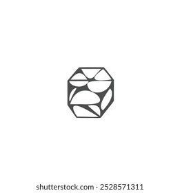 Vetor de ícone de forma geométrica minimalista. rhombus logotipo contorno ícone rhomb conceito. forma de geometria simples ícone plano símbolo de geometria preta isolado no fundo branco figura geométrica