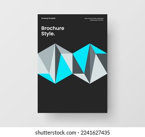 Ilustración de presentación de formas geométricas minimalistas. Diseño vectorial de diseño A4 de folleto nuevo.