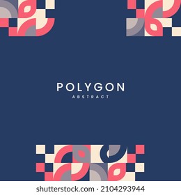 Estilo de composición geométrica minimalista en textura multicolor Diseño, con texto sobre fondo azul, rosa y azul y crema, utilizado en papel de pared, patrones, ilustración vectorial