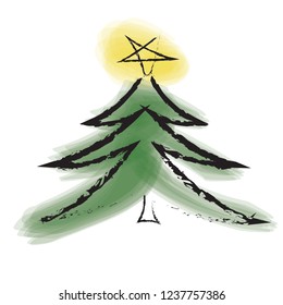 Minimalistic Ghristmas tree (Vector 10)