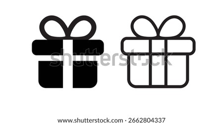Minimalistic gift icon vector eps10.