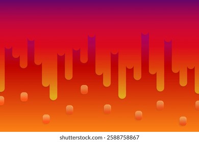 minimalistic gradient bright background of red yellow orange and purple colors, imitation of stylized rain