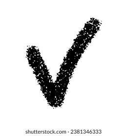 Minimalistic graphic element isolated on white background. Black check mark sign, confirmation and approval, upvote.