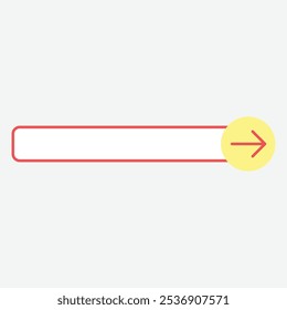 Gráfico minimalista que muestra una barra de progreso con un indicador de flecha circular.
