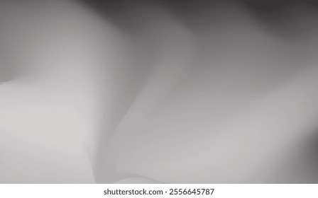 Minimalistic grayscale abstract with smooth flowing gradients and soft transitions, creating a modern, elegant, and calming background for versatile creative projects