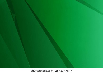 Minimalistisch grüner abstrakter Hintergrund mit diagonalen Formen und glattem Farbverlauf. Modernes Vektordesign, perfekt für Öko-Themen, Geschäftspräsentationen, Websites und digitale Vorlagen.