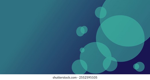 Fondo Abstractas verde minimalista con círculos superpuestos transparentes