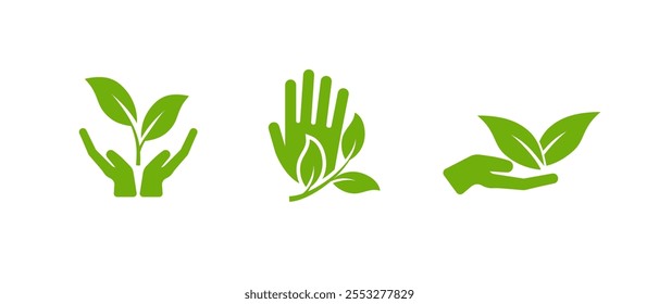 A minimalistic green cross icon combined with a leaf, symbolizing health, sustainability, and eco friendly practices, perfect for natural products and environmental logos.