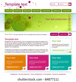 minimalistic green web page layout design