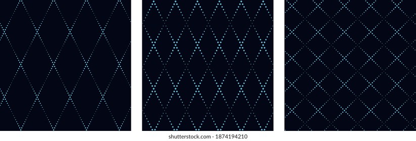 Minimalistic grid structure wicker background subtle texture dotted geometric lines design. Freeform lozenge pattern. Dot art drawing vintage graphic illustration high resolution image.