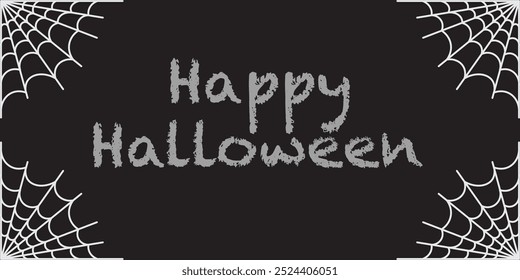 minimalistic halloween background with web in vector. template for backgrounds backdrop wallpaper decoration postcard poster print banner