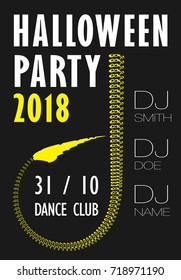 Minimalistic halloween design. Creative template for event and party poster.