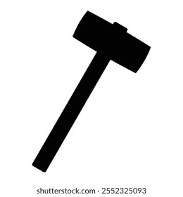 Minimalistic Hammer Icon for Construction and Tools Design