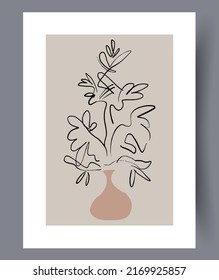 Minimalistic hand drawn wall art banners. Minimal Scandinavian designs for interior. Printable abstract wall posters. Vector illustration. 