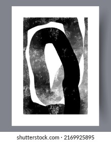Minimalistic hand drawn wall art banners. Minimal Scandinavian designs for interior. Printable abstract wall posters. Vector illustration. 