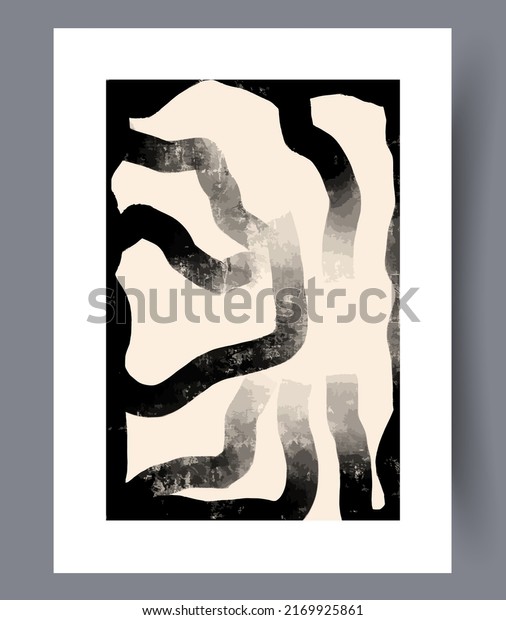 Minimalistic Hand Drawn Wall Art Banners Stock Vector (Royalty Free