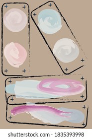 ilustración creativa minimalista pintada a mano para la decoración de paredes y más. EPS vectorial 10