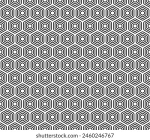 Minimalistic hexagon background. Bold stacked rounded hexagons mosaic cells. Hexagonal shapes. Seamless tileable vector illustration.