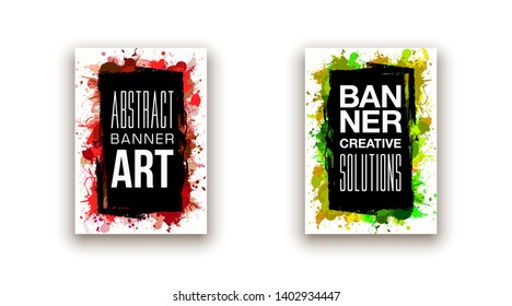 minimalistic hipster colored frame design set line gradient halftone. frame for text Modern Art graphics. design business cards, invitations, gift cards, flyers ,brochures isolated on white background