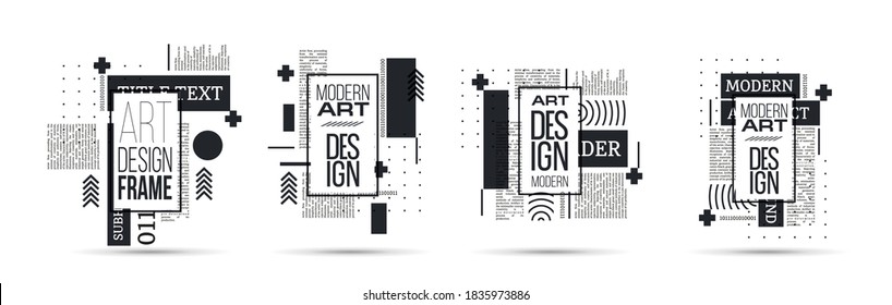 minimalistic hipster colored frame design. Vector line gradient halftone. frame for text Modern Art graphics. design business cards, invitations, gift cards, flyers ,brochures vector illustration