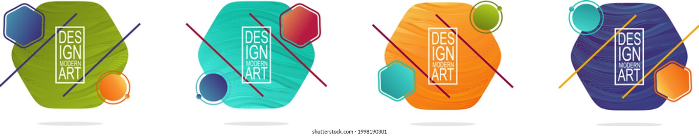 A minimalistic hipster colored frame design vector illustration 6