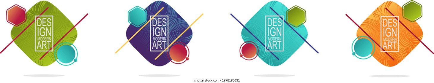 Un diseño de marco minimalista de color hipster ilustración vectorial 5
