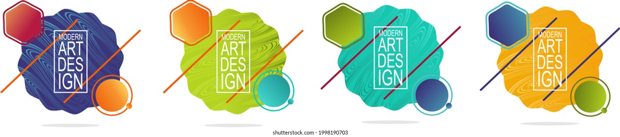 A minimalistic hipster colored frame design vector illustration 2