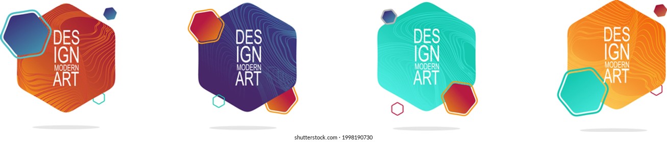 A minimalistic hipster colored frame design vector illustration 4