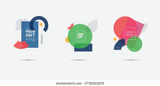 Conjunto de diseño de marco de color hipster minimalista. Marco para texto Gráficos de arte moderno. diseño de tarjetas de visita, invitaciones, Tarjetas de regalo, folletos, folletos.