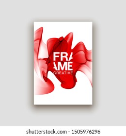 minimalistic hipster colored liquid gradient halftone smoke frame design set. headline frame Modern Art graphics design business card, invitations, gift card, flyers, smoke brochures isolated on white