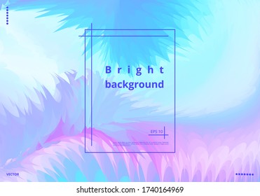 Minimalistic holographic background for greeting cards, business cards, posters. Vector illustration
