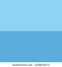 Minimalistic horizontal line above the sea vector