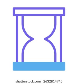 Ícone de ampulheta minimalista representando o gerenciamento de tempo e os prazos se aproximando