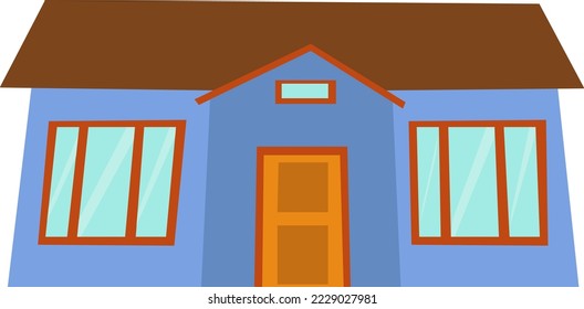 minimalistic house illustration isolated on white background