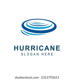 Minimalistic hurricane logo template isolated white background, modern logotype concept for business identity. Vector illustration