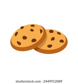 Minimalistic icon of a fast food cookies on a white background