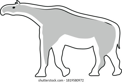 minimalistic icon in the form of a dinosaur