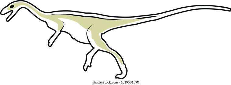 minimalistic icon in the form of a dinosaur