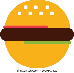 minimalistic icon of a hamburger in vector style