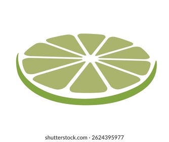 Minimalistische Ikone aus Kalkkeil oder Scheibe in flachem Design.