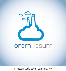 A minimalistic icon (logo) representing stylized cloud forming a fabric. Could be used as a logo, as an icon or a separate visual depicting the cloud computing idea