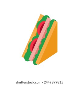 Minimalistic icon of a sandwich on a white background