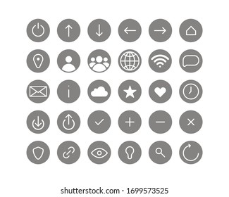Conjunto de iconos minimalistas. Ilustración vectorial.