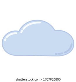 Minimalistic icon with a stylized cloud in pastel colors.