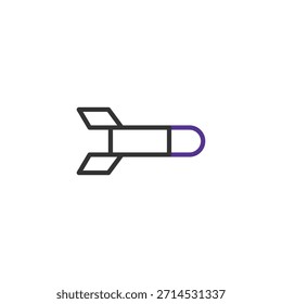 Un icono minimalista de un cohete estilizado simboliza la tecnología, la innovación y la búsqueda de objetivos ambiciosos. Ideal para representar startups, emprendimientos tecnológicos y proyectos orientados al futuro.