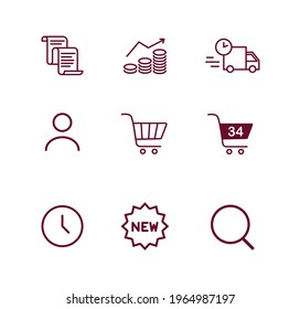 minimalistic icons for an online store