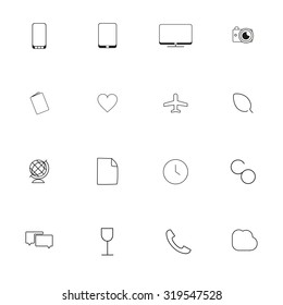 Minimalistic icons for websites and applications