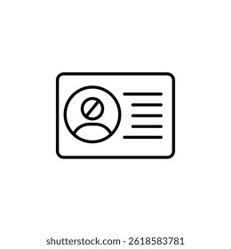Minimalistic identity card icon for corporate professional branding