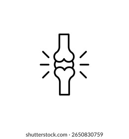 Minimalistic Illustration Of Arthritic Joint With Radiating Pain Lines